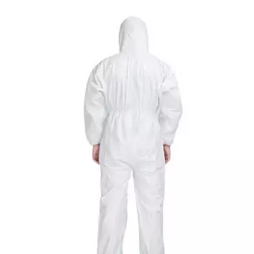 white full covered disposable surgical gown